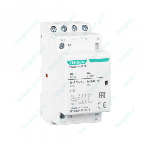 Контактор TGCH1N-2522, 2NO+2NC, 25A, 230VAC, мех. индикация, 2M
