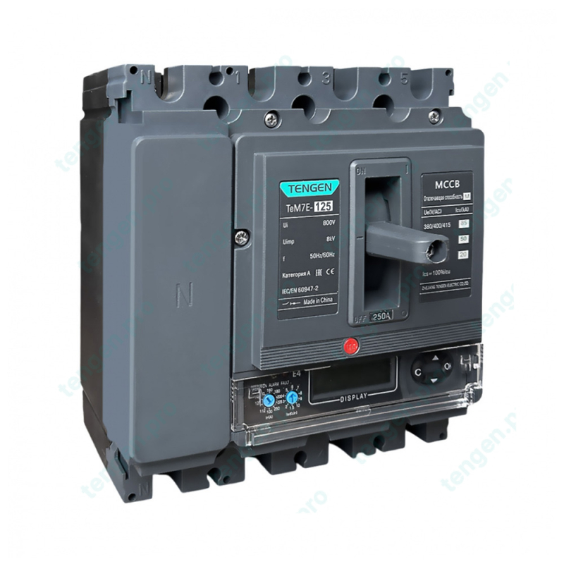 Выключатель автоматический TEM7E-125L/4300C, 4P, 100A, 415VAC, 50kA, тип E2