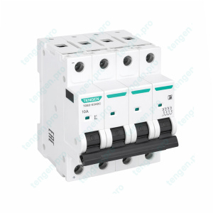 Выключатель автоматический TGB3-63HDC, 4P, 10A, хар-ка C, 10kA, 250VDC на полюс, 4M