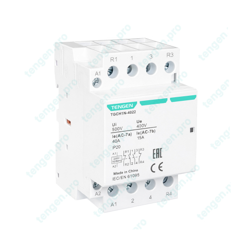 Контактор TGCH1N-4022, 2NO+2NC, 40A, 230VAC, мех. индикация, 3M