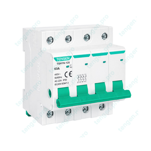 Выключатель нагрузки TGH1N-125, 4P, 63A, 4M