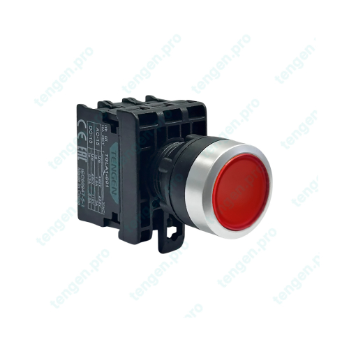 Кнопка TGLA1-PE2, 1NC, 3A(230VAC), красная, IP40