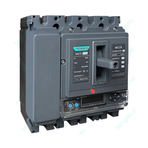 Выключатель автоматический TEM7E-250L/4300C, 4P, 160A, 415VAC, 50kA, тип E2
