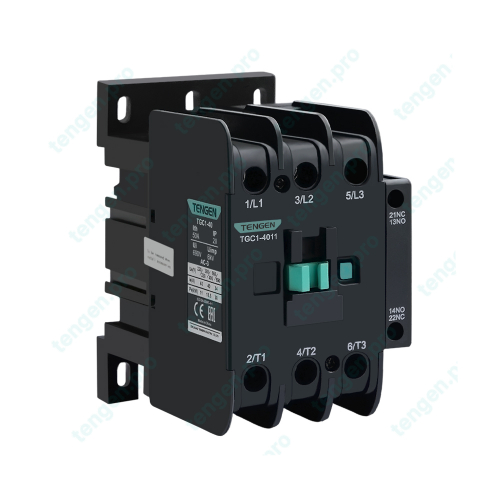 Контактор TGC1-4011F5, 3P, 40A/(50A по AC-1), 18.5kW(400VAC), 110VAC, 1NO+1NC