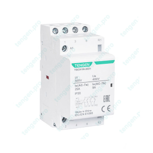 Контактор TGCH1N-2531, 3NO+1NC, 25A, 230VAC, мех. индикация, 2M