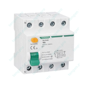 УЗО TGL1N-80, 4P, 16A, 6kA, 30mA, тип A, 4M
