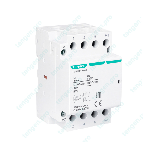 Контактор TGCH1N-4031, 3NO+1NC, 40A, 230VAC, мех. индикация, 3M