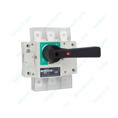 Выключатель-разъединитель GL-125/3F, 3P, 125А, 415/690VAC, клеммные крышки, стационарная рукоятка