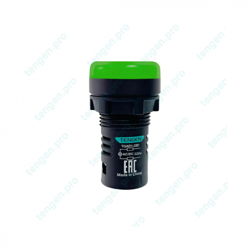 Лампа сигнальная TGAD1-22D, зеленый LED, 220VAC/DC, IP65