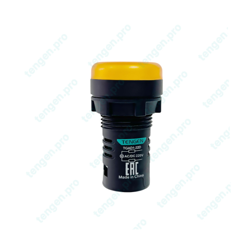 Лампа сигнальная TGAD1-22D, желтый LED, 220VAC/DC, IP65
