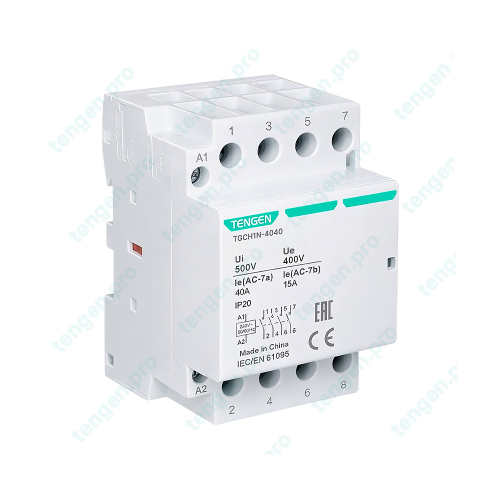 Контактор TGCH1N-4040, 4NO, 40A, 230VAC, мех. индикация, 3M