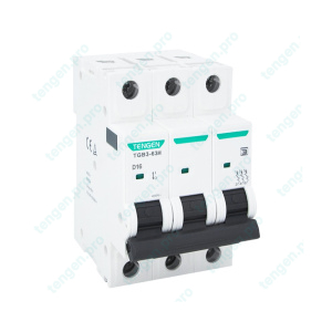 Выключатель автоматический TGB3-63H, 3P, 16A, хар-ка D, 10kA, 3M