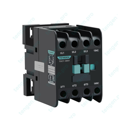 Контактор TGC1-3801M5, 3P, 38A/(50A по AC-1), 18.5kW(400VAC), 220VAC, 1NС