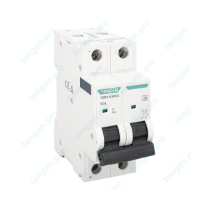 Выключатель автоматический TGB3-63HDC, 2P, 50A, хар-ка C, 10kA, 250VDC на полюс, 2M