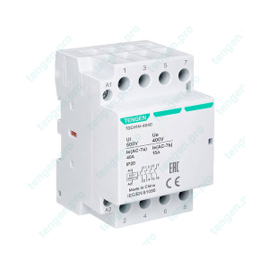 Контактор TGCH1N-4040, 4NO, 40A, 230VAC, мех. индикация, 3M