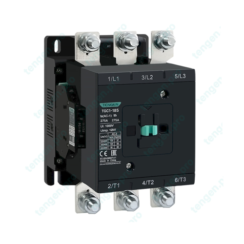 Контактор TGC1-185 22 AC220V 50Hz, 3P, 185A/(275A по AC-1), 90kW(400VAC), 220VAC, 2NO+2NC