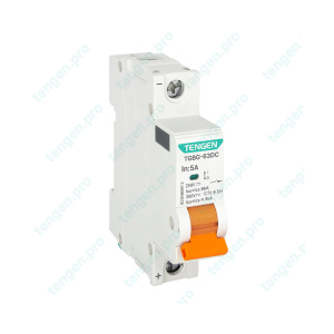 Выключатель автоматический TGBG-63DC, 1P, 5A, хар-ка C, 6kA, 250VDC на полюс, 1M