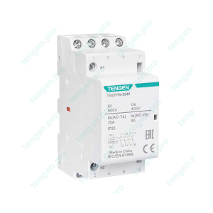 Контактор TGCH1N-2540, 4NO, 25A, 230VAC, мех. индикация, 2M
