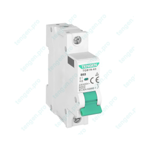 Выключатель автоматический TGB1N-63, 1P, 63A, хар-ка B, 6kA, 1M