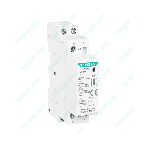 Контактор TGCH1N-2511, 1NO+1NC, 25A, 230VAC, мех. индикация, 1M