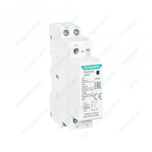 Контактор TGCH1N-2511, 1NO+1NC, 25A, 230VAC, мех. индикация, 1M