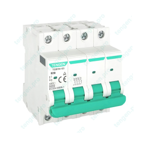 Выключатель автоматический TGB1N-63, 4P, 20A, хар-ка B, 6kA, 4M